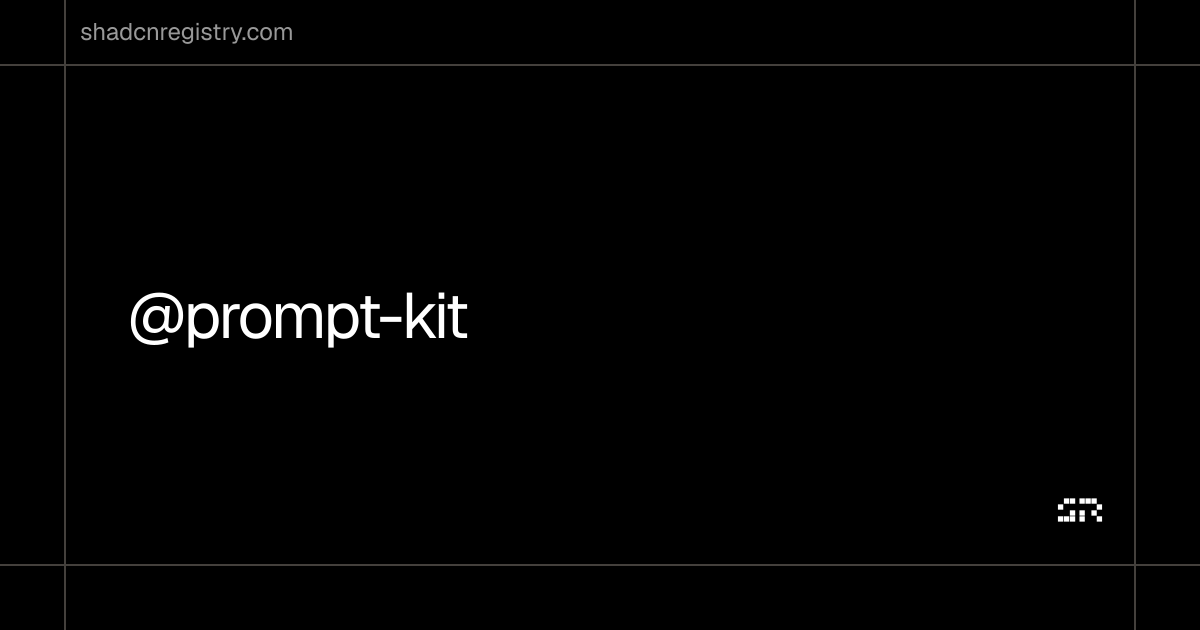 prompt-kit | shadcnregistry